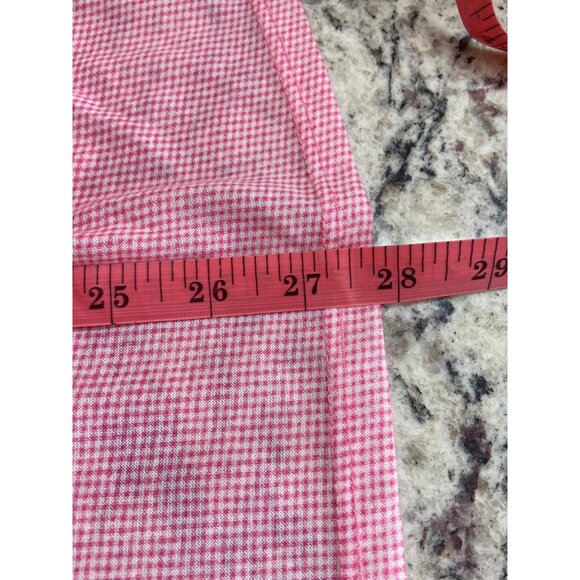 Kim Rogers Womens Medium Tunic Top Pink Gingham Embroidered Floral Grannycore - Picture 10 of 10